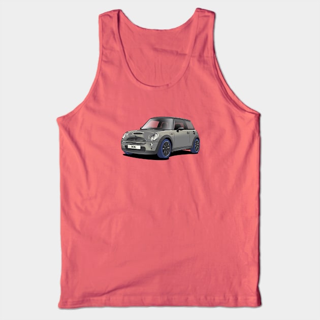 Silver Mini Cooper S R53 Tank Top by Webazoot